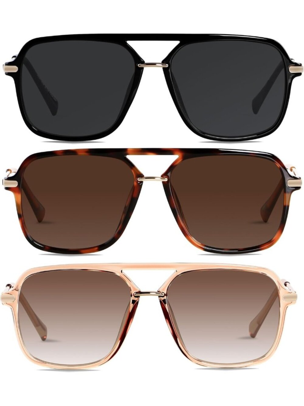 Polarized Retro Aviator Sunglasses for Women & Men - Stylish Pilot Shades